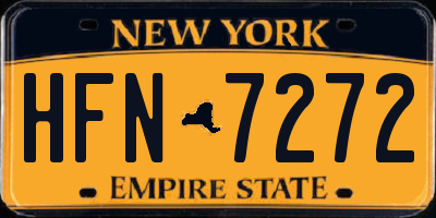 NY license plate HFN7272