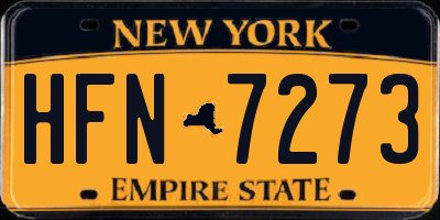 NY license plate HFN7273