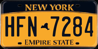 NY license plate HFN7284