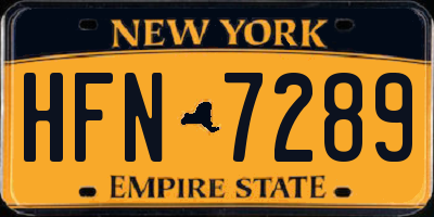NY license plate HFN7289