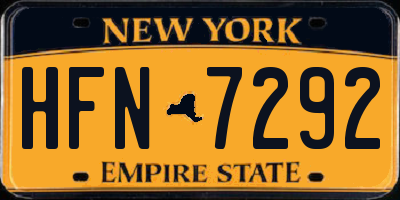 NY license plate HFN7292