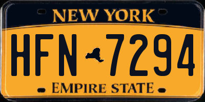 NY license plate HFN7294