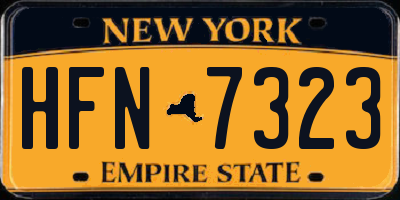 NY license plate HFN7323