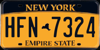 NY license plate HFN7324