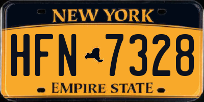 NY license plate HFN7328