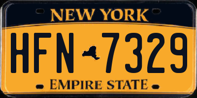 NY license plate HFN7329