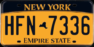 NY license plate HFN7336