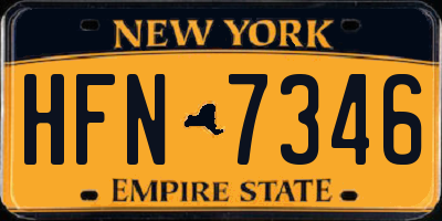 NY license plate HFN7346