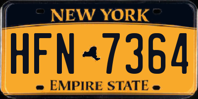 NY license plate HFN7364