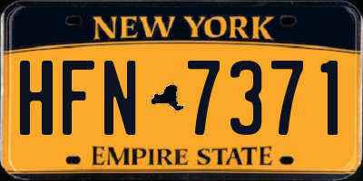 NY license plate HFN7371