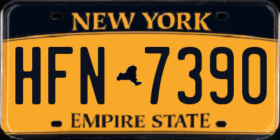 NY license plate HFN7390