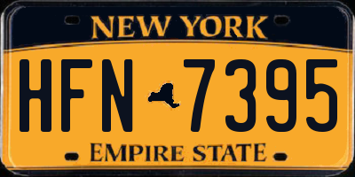 NY license plate HFN7395
