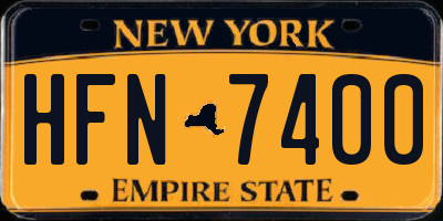 NY license plate HFN7400