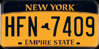 NY license plate HFN7409