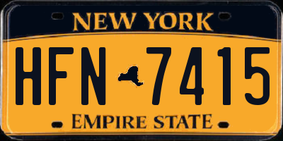 NY license plate HFN7415