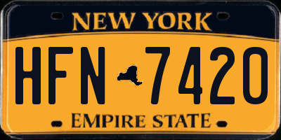 NY license plate HFN7420