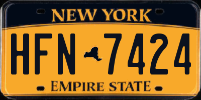 NY license plate HFN7424