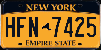 NY license plate HFN7425