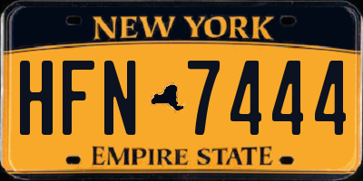 NY license plate HFN7444
