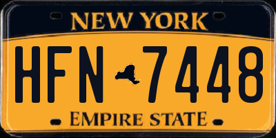 NY license plate HFN7448