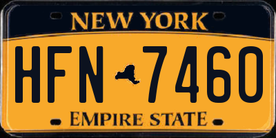 NY license plate HFN7460