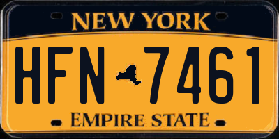 NY license plate HFN7461