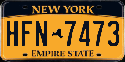 NY license plate HFN7473