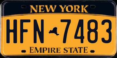 NY license plate HFN7483
