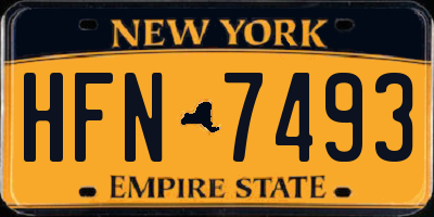 NY license plate HFN7493