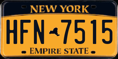 NY license plate HFN7515