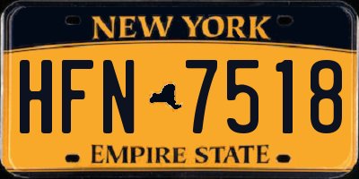 NY license plate HFN7518