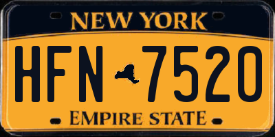 NY license plate HFN7520