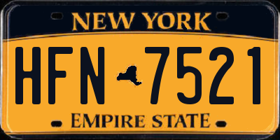 NY license plate HFN7521