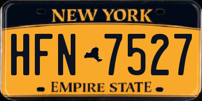NY license plate HFN7527