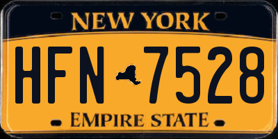 NY license plate HFN7528