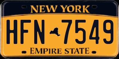 NY license plate HFN7549