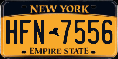 NY license plate HFN7556