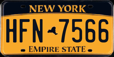 NY license plate HFN7566