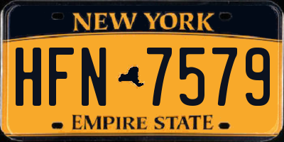 NY license plate HFN7579