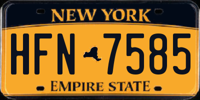 NY license plate HFN7585