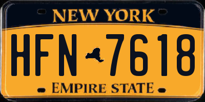 NY license plate HFN7618