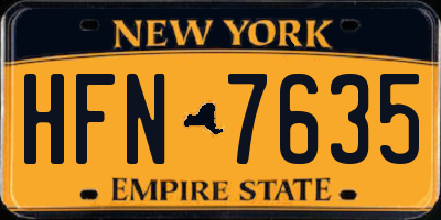 NY license plate HFN7635