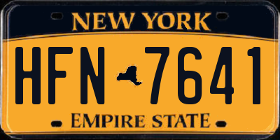 NY license plate HFN7641