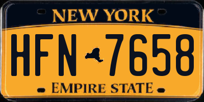 NY license plate HFN7658