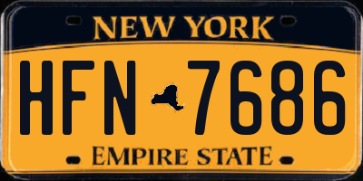 NY license plate HFN7686