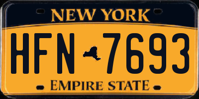 NY license plate HFN7693