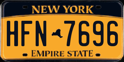 NY license plate HFN7696