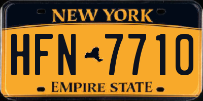 NY license plate HFN7710