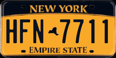 NY license plate HFN7711