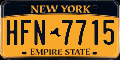 NY license plate HFN7715